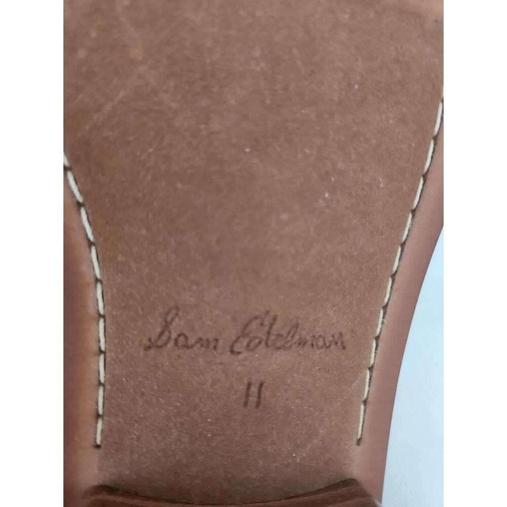 Sam Edelman Beige Woven Slide Sandals with White Trim - Picture 4 of 7